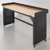 Datona Werkbank PRO - eiken werkblad - 200 cm - Zwart
