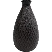 Coppens Vaas Brent S zwart/bruin aardewerk