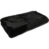Non-Branded Non Branded plaid Jozias 154 x 130 cm fleece zwart