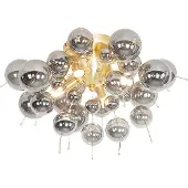 QAZQA Design plafondlamp messing met smoke glas 4-lichts - Explode