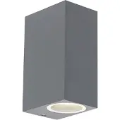QAZQA Set van 4 wandlampen donkergrijs 2-lichts IP44 - Baleno