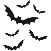 Amscan Vleermuis Halloween Raamstickers (11st)