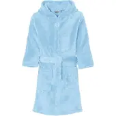 Playshoes badstof badjas lichtblauw Meisjes Polyester Capuchon Effen - maat 110/116