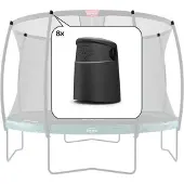 Berg Trampoline veiligheidsnet afdekdoppen Deluxe (8 stuks)