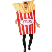 Partyking French fries Patat kostuum foam (rood, wit, geel)