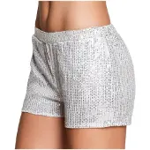 Boland Hotpants Pailletten Zilver