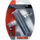 Simson E-bike V-brake remblokken - 80mm - Extra breed - Speciaal rubber - Asymmetrisch ontwerp