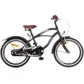 Volare Black Cruiser Kinderfiets - Jongens - 18 inch - Zwart - 95% afgemonteerd