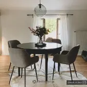 Estwing Armleunstoel 2st Silla Koon grijze fauteuille zwart metaal onderstel Kona