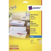 Avery White Mini Label - Inkjet - J8651