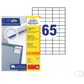 Avery-Zweckform 3666 Universele etiketten 38 x 21.2 mm Papier Wit 6500 stuk(s) Permanent hechtend Inkjet, Laser (zwart/wit), Laser (kleur), Kopiëren