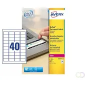 Avery Zweckform Anti-fraude etiketten 45,7 x 25,4 mm, wit, Laserprinter, permanent klevend L6145-20