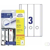 Avery Zweckform Avery UltraGrip Ordnerrugetiketten Klevend Breed L6059-25 A4 5,9 x 29,7 cm Wit 30 Vellen à 4 Etiketten