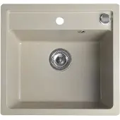Sapho spoelbak 53x50cm met kraangat beige graniet