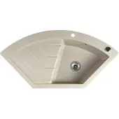 Sapho spoelbak 114x57,5cm met kraangat beige graniet