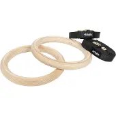 VirtuFit Houten Gym Ringen - Inclusief straps