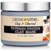 Creme of Nature Clay & Charcoal Pre Shampoo Detoxifying Clay Mask 326gr