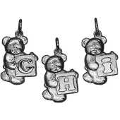 MOOYE ® - Collectie Zilveren Beer met blokletter Y ketting hanger - massief