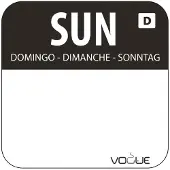 Vogue Oplosbare voedsel stickers zondag/zwart Vogue, rol 1000
