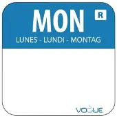 Vogue Kleurcode sticker maandag/blauw Vogue, 1000 stuks
