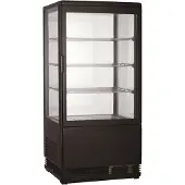 CombiSteel Koelvitrine Combisteel, 78L, Zwart, 43(B)x39(D)x96(H)cm, 230V/180W