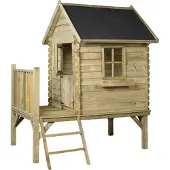 Swingking Speelhuisje Camilla met glijbaan - blauw - 177x184x210
