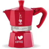 Bialetti Moka Express Love 3 kopjes rood