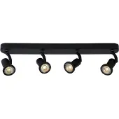 Lucide JASTER-LED - Plafondspot (Plafondlamp) - LED - GU10 - 4x5W 2700K - Zwart