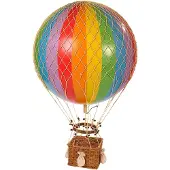 Authentic Models - Luchtballon Jules Vern - Luchtballon decoratie - Kinderkamer decoratie - Regenboog - Ø 42cm