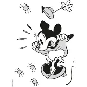 Komar Wandfolie Minnie Scream - afm. 50 x 70 cm zelfklevend, wandstickers, kinderkamer (11-delig)