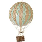 Authentic Models - Luchtballon Floating The Skies - Luchtballon decoratie - Kinderkamer decoratie - Mint - Ø 8,5cm