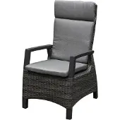 AVH-Collectie Tunis dining tuinstoel verstelbaar antraciet wicker