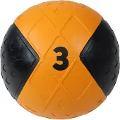 Lifemaxx LMX Medicijn Bal - Medicine Ball - 3 kg - Zwart/Oranje