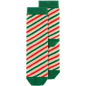 Party Deco Kerstsokken kind Gestreept Rood/Groen