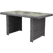 AVH-Collectie Ibiza XL lounge-diningtafel 140x80xH70 cm antraciet