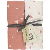 Briljant Birds Organic Swaddle Ash Rose 2 Stuks Hydrofiel Multidoek
