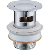 Schutte Afvoerplug met overloop messing rvs