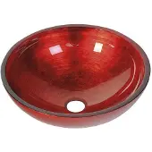 Sapho Murano glazen waskom 40cm rood