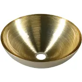 Sapho Murano glazen waskom 40cm bruin / goud