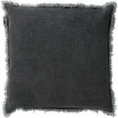 Dutch decor - BURTO - Sierkussen 45x45 cm - gewassen katoen - Charcoal - antraciet
