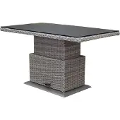 AVH-Collectie Miami–Florida lounge-diningtafel 140x85xH47-71 cm in hoogte verstelbaar grijs