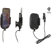 Brodit houder geschikt voor Apple iPhone 12/ 12 Pro Qi Wireless Actieve verstelbare houder met 12V USB plug