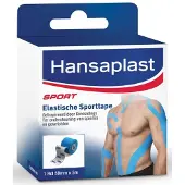 Hansaplast Kinesiologie Tape Sporttape - Kinesiotape - Waterbestendige Tape - 5cm x 5m - Blauw
