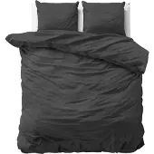 Dreamhouse dekbedovertrek Stone Washed - Katoen - Antraciet - 200x220