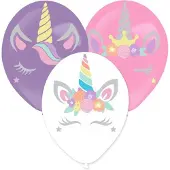 Amscan Ballonnen met Eenhoorn stickers | 3 stuks