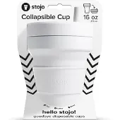 Stojo Biggie Cup 470ml uitgebreide verpakking opvouwbare koffiebeker (Kleur: wit)