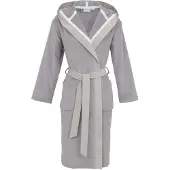 Carl Ross damesbadjas met capuchon 37310 platin/white M