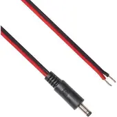 BKL DC plug (m) 4,0 x 1,7mm stroomkabel met open einde - max. 3A / zwart/rood - 2 meter