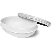 Hip - OBP Saladeschaal met Deksel 1,1 Liter - Gerecycled Kunststof - Wit