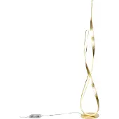 Paul Neuhaus LED-vloerlamp Linda, dimbaar, messing / goud, Woon-/ Eetkamer, metaal, LED vloerlamp